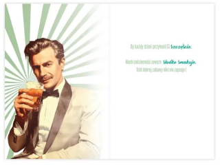 Kartka urodzinowa KZK B6 M�ska w stylu retro, cyfry nr30 „40 - �ycie nabiera smaku”