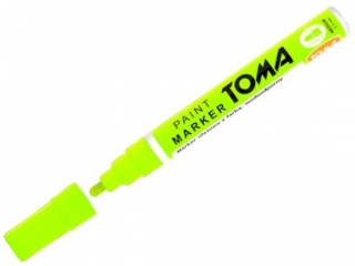 Marker olejowy TOMA fibrowa końcówka 2,5mm, zielony neon