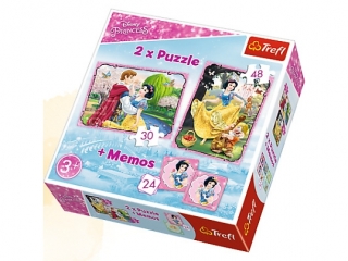 Puzzle "2w1+ memos" TREFL Zakochana Śnieżka (90603)