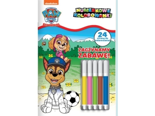 Kolorowanka MSZ Psi Patrol- Numerkowe kolorowanki- Zaczynamy