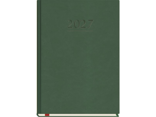 Kalendarz książkowy MP A5 Popularny 2027 - ciemnozielony