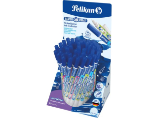 Wymazywacz do atramentu Pelikan Super Pirat 850 F z cienkopisem – niebieski, kocwka M DISPLAY