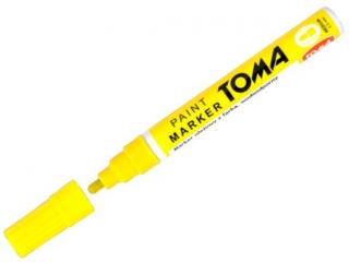 Marker olejowy TOMA fibrowa koñcówka 2,5mm, ¿ó³ty neon