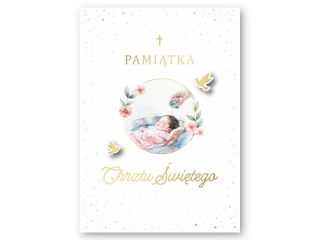 Kartka na Chrzest ARMIN STYLE B6 GM-1326 dla dziewczynki