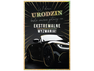Kartka urodzinowa KZK B6 M�ska nr34 „Auto"