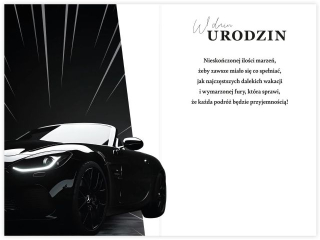 Kartka urodzinowa KZK B6 M�ska nr34 „Auto"