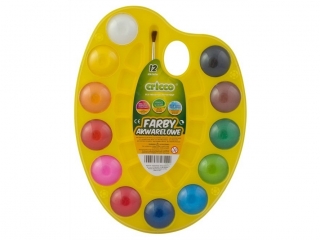 Farby plakatowe CRICCO Paletka 12 kolorów