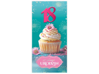 Kartka na osiemnastk KZK nr.18 zocona z elementami 3D