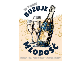Kartka urodzinowa ARMIN STYLE KF-01 Konfetti "W Tobie buzuje modo"