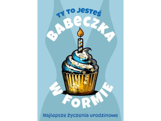 Kartka urodzinowa ARMIN STYLE KF-06 Konfetti "Babeczka"