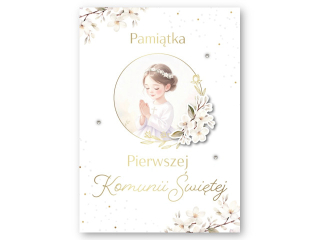 Kartka na Pierwsz� Komuni� ARMIN STYLE B6 GM-1322 dla dziewczynki