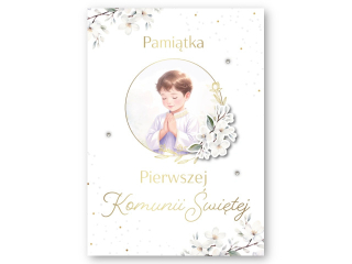 Kartka na Pierwsz� Komuni� ARMIN STYLE B6 GM-1323 dla ch�opca