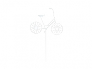 Rower na piku metal bia³y 37cm