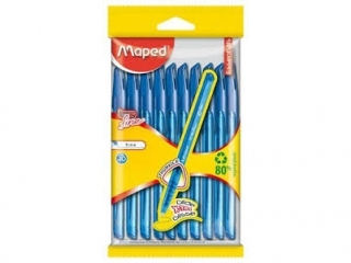 Długopis MAPED Ice 10szt. niebieskich flowpack