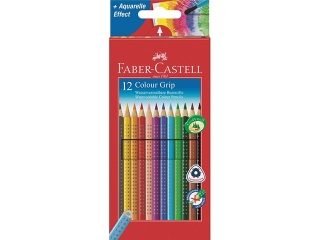 Kredki 12 kolorów FABER-CASTELL Grip 2001 opakowanie kartono