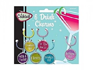 Zestaw "Klipsy do drinkw - hasa" / 6 szt.