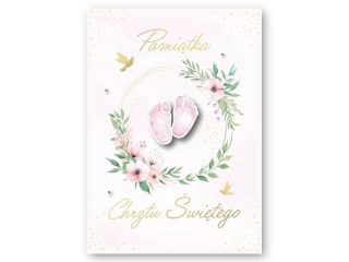 Kartka na Chrzest ARMIN STYLE B6 GM-1330 dla dziewczynki