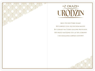 Kartka urodzinowa KZK B6 M�ska nr33 „Garnitur"