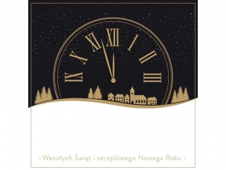 Karnet Święta Boże Narodzenie kw złocony fala BN 0403