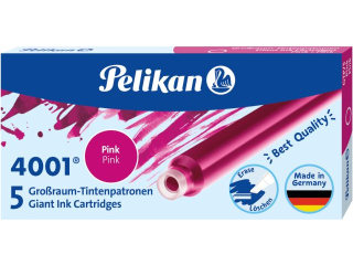 Naboje atramentowe Pelikan 4001 GTP/5 – rowe, 5 duych wkadw do pira wiecznego
