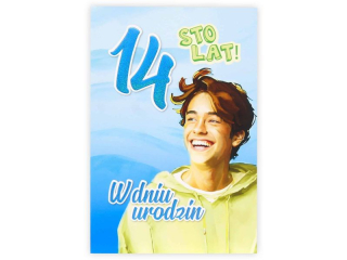 Kartka urodzinowa dla dziecka KZK B6 Nr 054, na 14 urodziny dla Chopaka