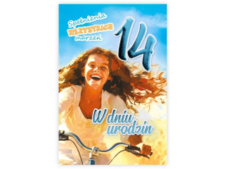 Kartka urodzinowa dla dziecka KZK B6 Nr 056, na 14 urodziny dla Dziewczyny