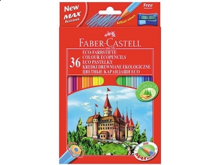 Kredki 36 kolorów FABER-CASTELL Zamek +temperówka
