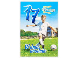 Kartka urodzinowa dla dziecka KZK B6 Nr 066, na 17 urodziny dla Chopaka