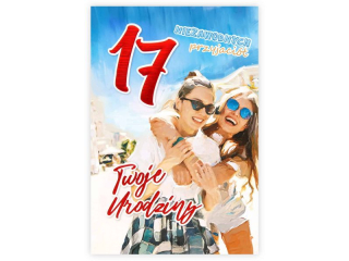 Kartka urodzinowa dla dziecka KZK B6 Nr 068, na 17 urodziny dla Dziewczyny