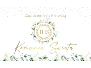 Zaproszenia na Komuni� �wi�t� ARMIN STYLE ZP-84 IHS 10szt.