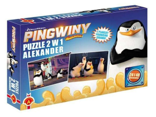 PUZZLE 2 W 1 - PINGWINY Z MADAGASKARU