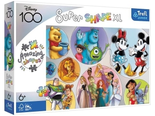 Puzzle  160 XL Super Shape TREFL Kolorowy ¦wiat Disney