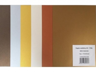 Papier Ozdobny A4 - 120gr MIX 6 kolorów a18