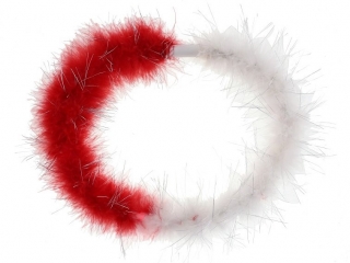 Dla kibica: marabou biało-czerwone (świecące)