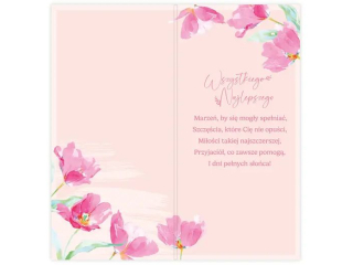 Kartki karnet DL-D CW 49 Urodziny WYMIENNA CYFRA