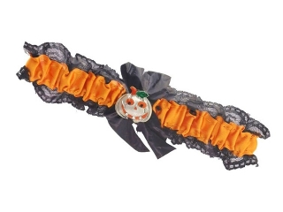 Podwiązka "Halloween" (z dynią)