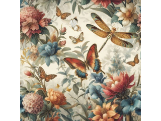 Kartki karnet kwadrat ART NUVO zocony bez tekstu AF25 Motyl