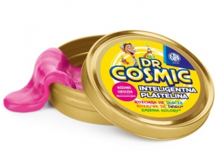 Inteligentna plastelina Dr Cosmic fluorescencyjna - różowa "