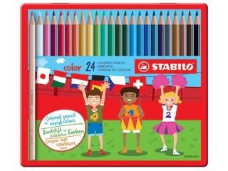 Kredki STABILO Color 24 kolory, pudeko metalowe
