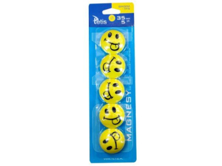 Magnesy do tablic TETIS 5szt. 35mm żółte języki