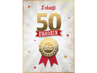 Kartka urodzinowa ARMIN STYLE GM-1294 "50"