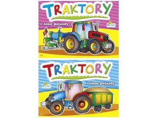 Kolorowanka z naklejkami KRZESIEK Traktory