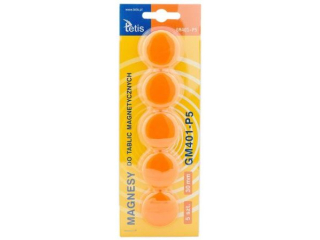 Magnesy do tablic TETIS pomaraczowe 30mm/5szt.