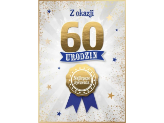 Kartka urodzinowa ARMIN STYLE GM-1297 "60"