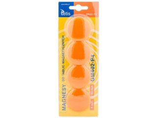Magnesy do tablic TETIS pomaraczowe 40mm/4szt.