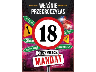 Kartka urodzinowa ARMIN STYLE GM-1264 "Przekroczy�e� 18 - Otrzymujesz Mandat"