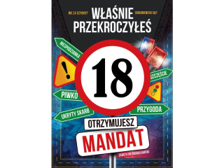 Kartka urodzinowa ARMIN STYLE GM-1265 "Przekroczy�e� 18 - Otrzymujesz Mandat"