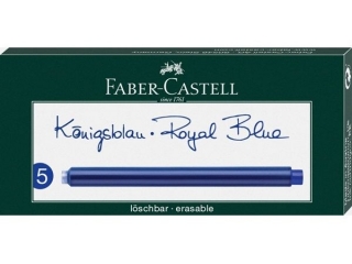 Naboje atramentowe FABER-CASTELL długie, niebieskie 5szt. ka