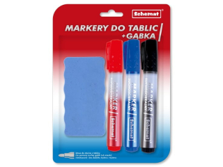 Markery do tablic 3 szt. + gbka 0693 HURT