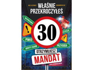 Kartka urodzinowa ARMIN STYLE GM-1267 "Przekroczy�e� 30 - Otrzymujesz Mandat"